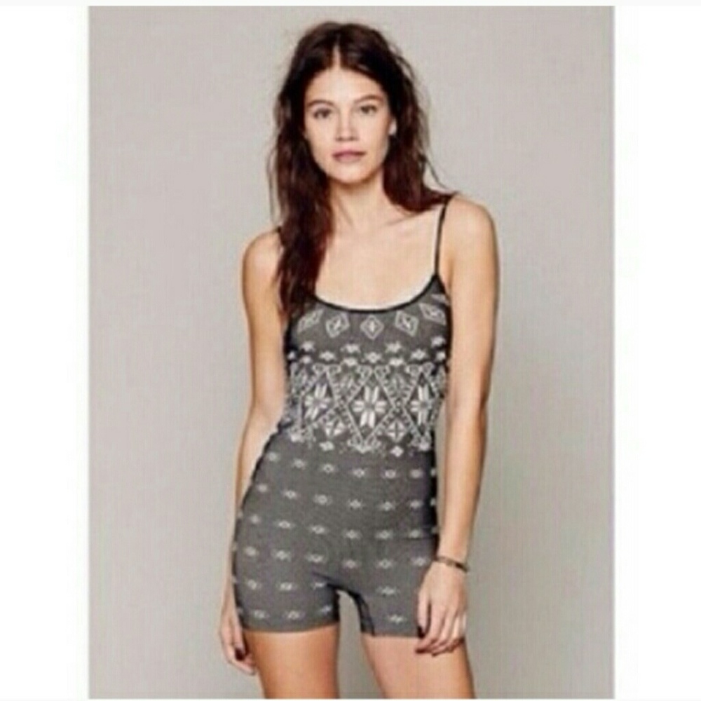Free people intarsia seamless romper NWOT